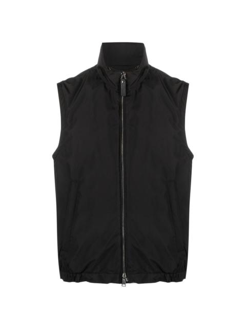 Canali padded zip-up gilet