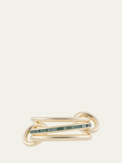 Spinelli Kilcollin Pyrus 18K Yellow Gold Ring with Baguette Emeralds