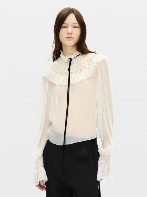 Ann Demeulemeester Palvi Ruffle Collar Top