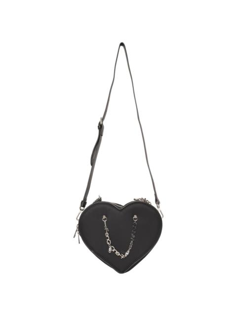 FENG CHEN WANG Large Heart Shaped Bag in Black