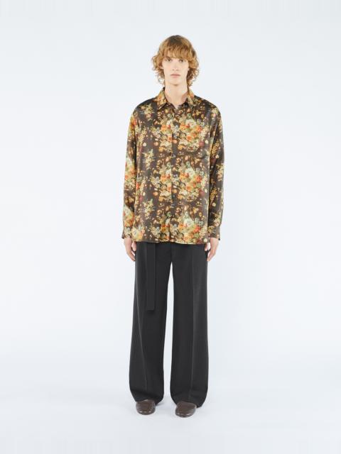 JARI - Printed twill silk pants - 20s floral