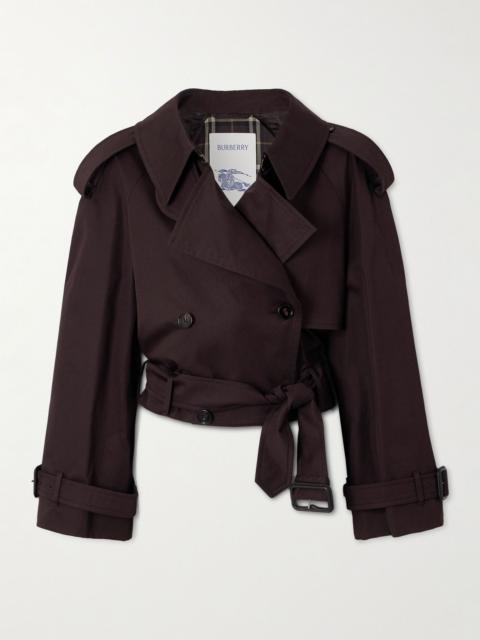 Burberry Dolebury cropped cotton-gabardine trench coat Brown