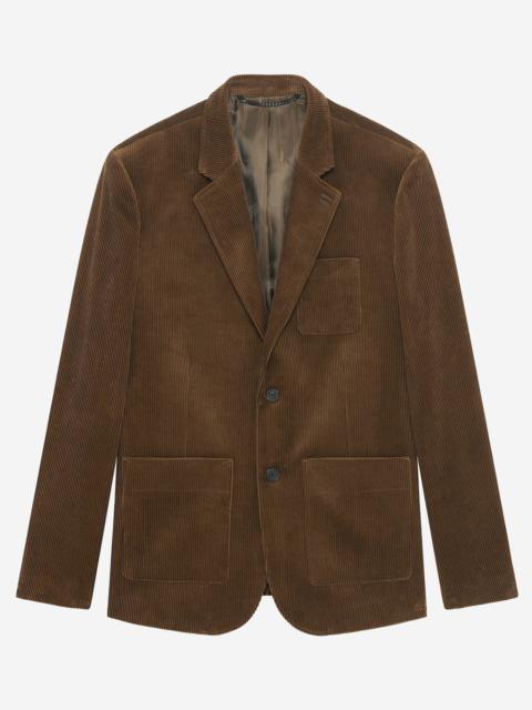 The Kooples BROWN CORDUROY SUIT JACKET