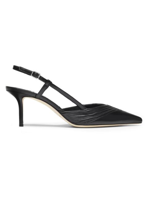 JIMMY CHOO Women's Afia 65MM Leather Slingback Pumps - Black