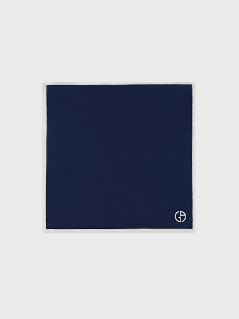 GIORGIO ARMANI Silk pocket square with logo