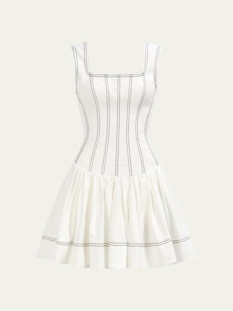 Aje. Parallel Poplin Mini Dress