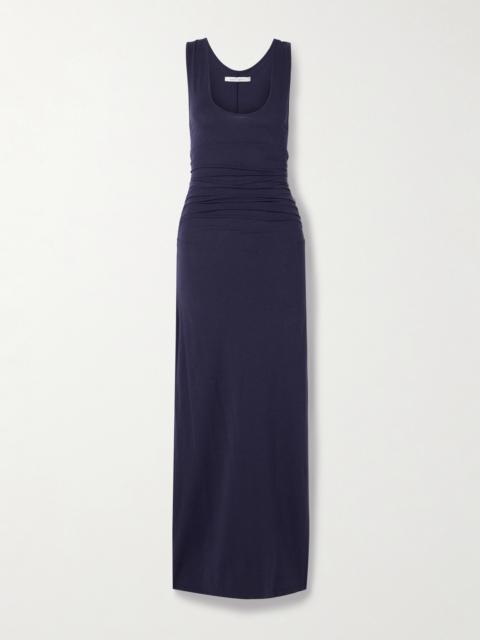 Another Tomorrow Ruched Stretch-jersey Maxi Dress