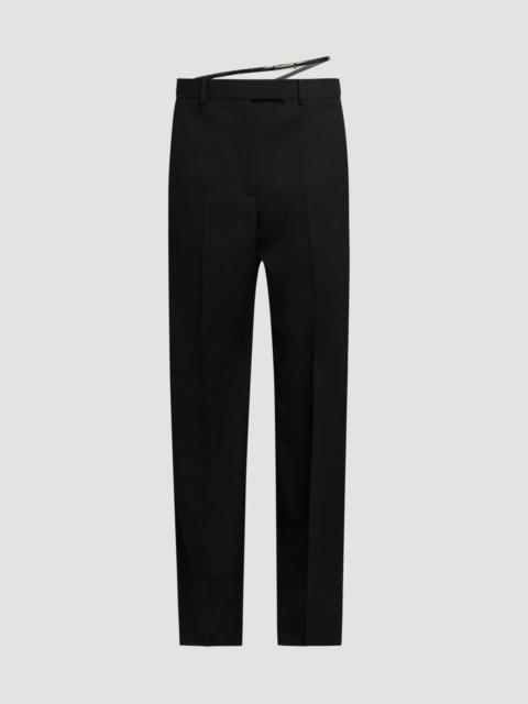 TOM FORD Women's Grain De Poudre Wool Straight-Leg Pants - Black