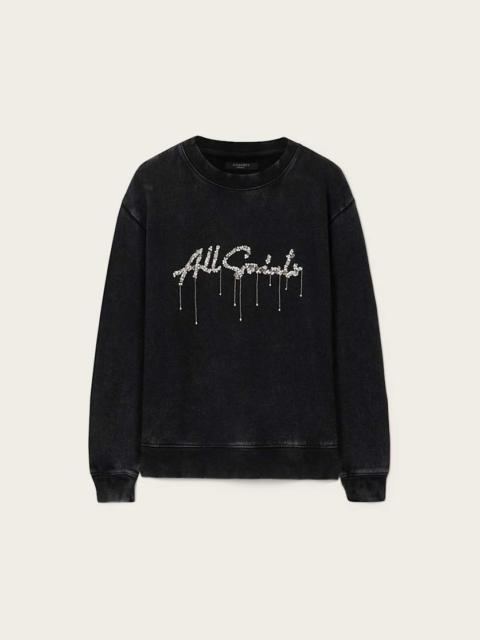 ALLSAINTS CHAINS PIPPA EMBELLISHED SWEATSHIRT