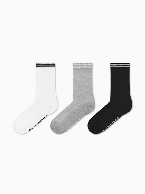 Converse 3-Pack Varsity Stripe Mesh Half-Crew Socks