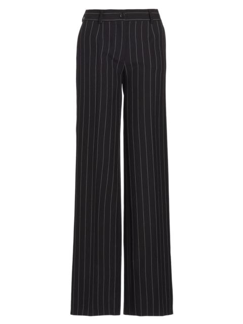 Dolce & Gabbana Women's Gessato Wool Pinstripe Pants - Rigato