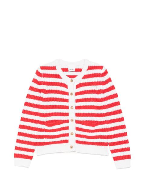 Allude striped buttoned cardigan