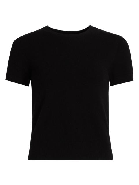 Vince Women's Wool & Cashmere Short-Sleeve Sweater - Black