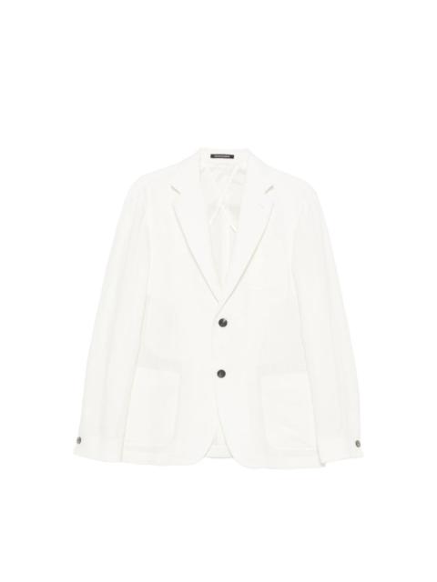 EMPORIO ARMANI Linen single-breasted jacket