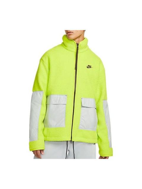 Nike SS22 Full-length zipper Cardigan Fleece Jacket Green DD5022-345