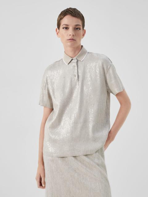 Brunello Cucinelli Dazzling satin polo shirt