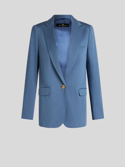 Etro GABARDINE JACKET WITH PEGASO BUTTON