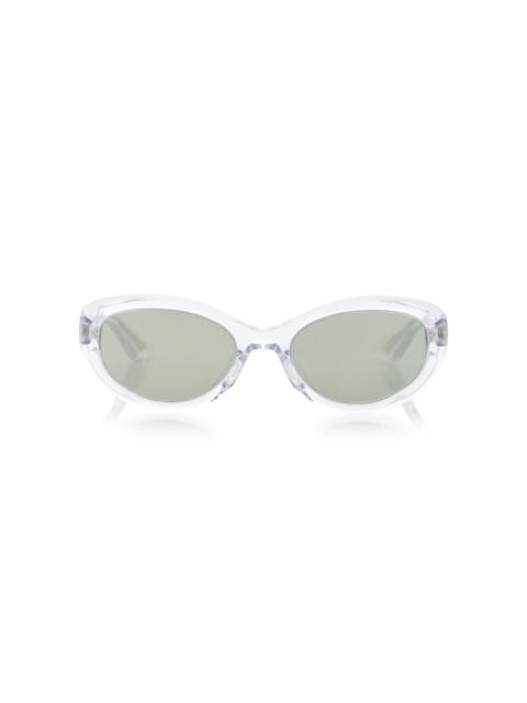 KHAITE x Oliver Peoples 1969C Round-Frame Acetate Sunglasses clear