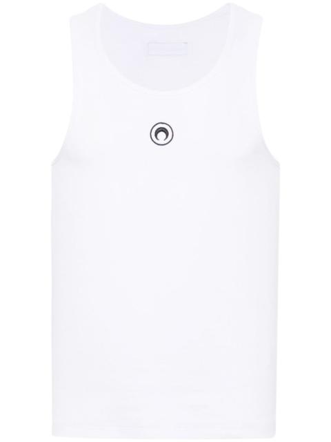 Marine Serre Crescent Moon-embroidered tank top