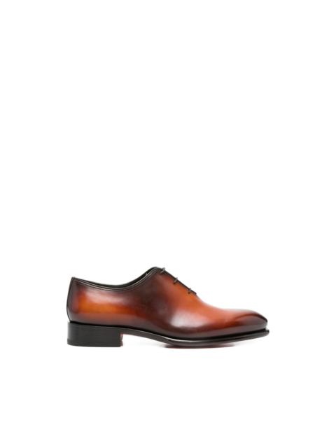Santoni lace-up almond-toe loafers