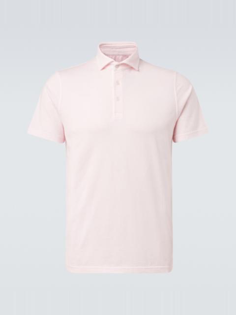 FEDELI Cotton jersey polo shirt