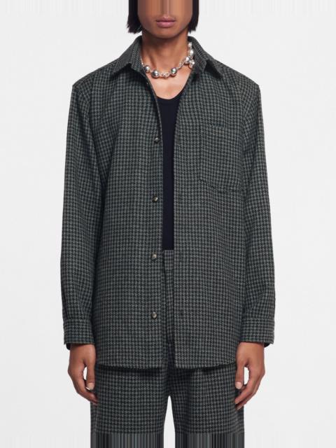 Nanushka Houndstooth Wool Shirt