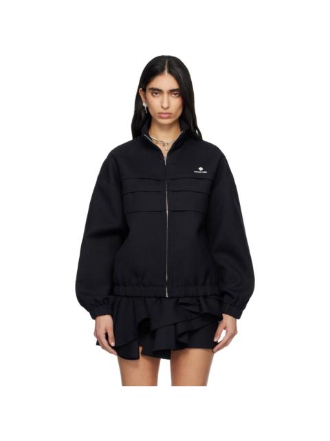 SHUSHU/TONG Navy Tucked Seam Oversized Track Jacket