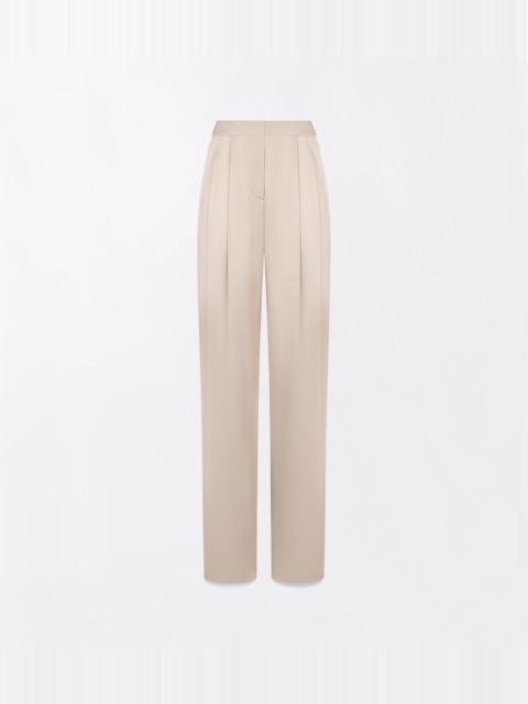 TOM FORD PEACH-FEEL SILK SATIN DOUBLE PLEAT PANTS