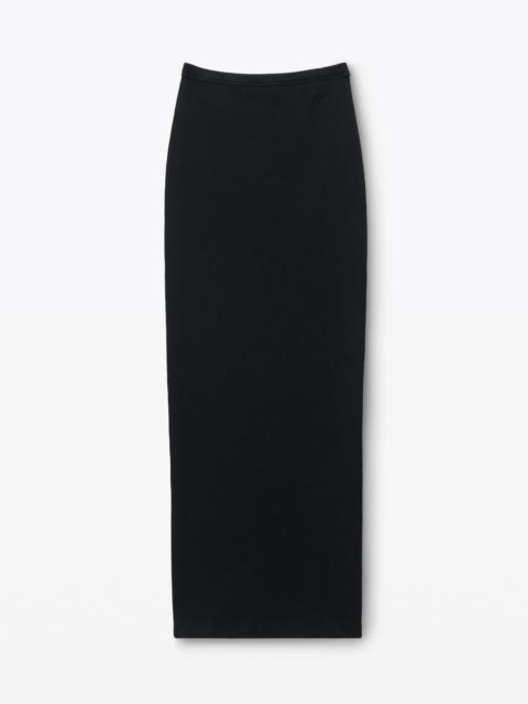 Embossed Logo Maxi Skirt