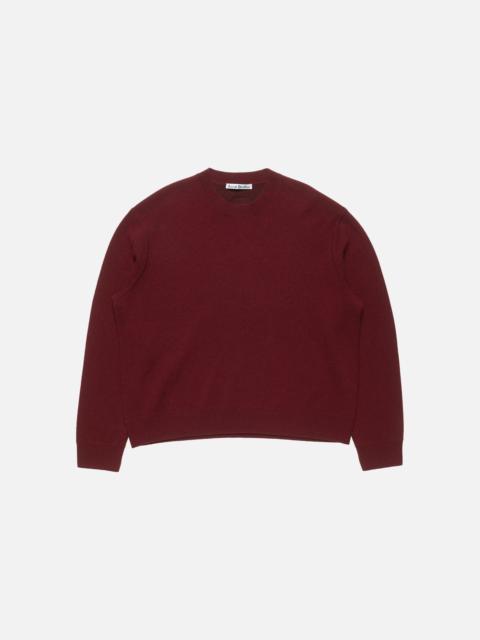 Acne Studios Cashmere sweater with logo - Dark red