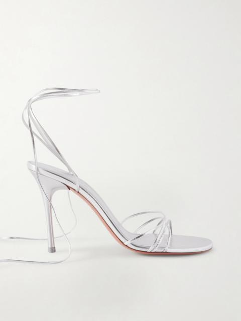 Amina Muaddi Lori Metallic Leather Sandals