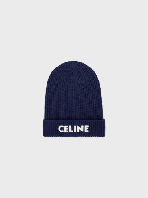 CELINE CELINE BEANIE IN RIBBED WOOL