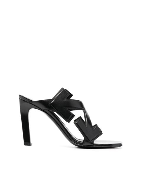 Off-White Arrows motif leather mules