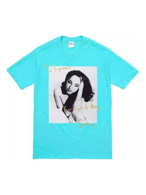 Supreme Supreme SS17 Sade Tee Aqua Character Printing Short Sleeve Unisex Blue SUP-SS17-10