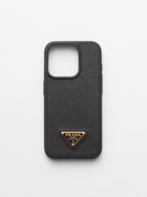 Prada Saffiano leather cover for iPhone 15 Pro