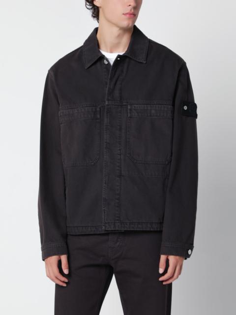 Stone Island Dark burgundy lightweight denim coach jacket