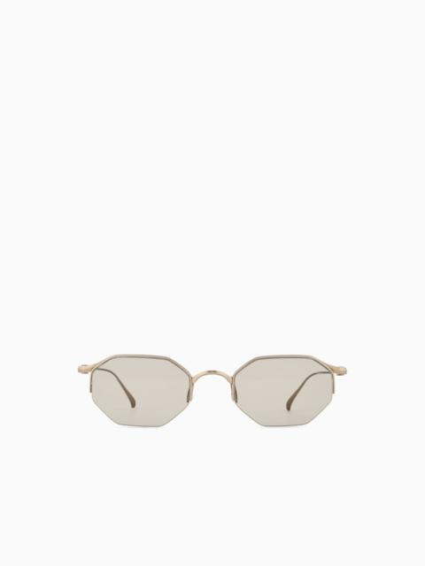 GIORGIO ARMANI MEN’S HEXAGONAL-SHAPED SUNGLASSES