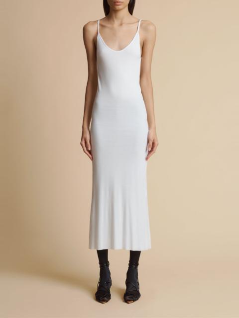 KHAITE The Leesal Dress in White