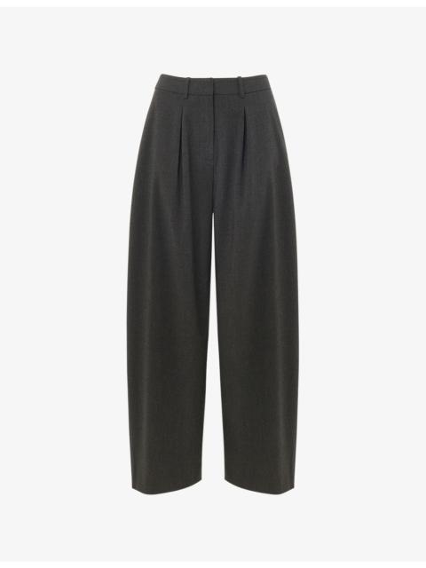WHISTLES Barrel-Leg Mid-Rise Woven Trousers