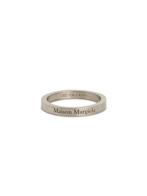 Margiela Logo Ring in Silver