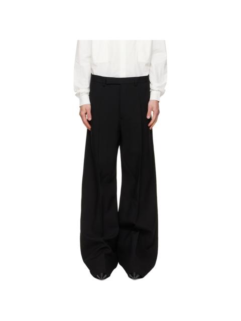 Rick Owens Black Tower Wide Tailored Trousers