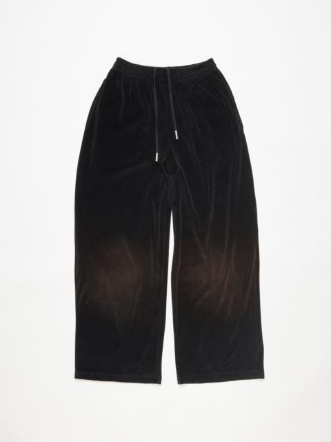 Velour trousers - Black