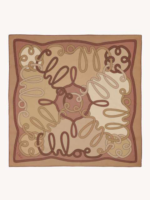 Chloé THE CHLOÉ ICONIC PRINT SHAWL IN CASHMERE, WOOL & SILK