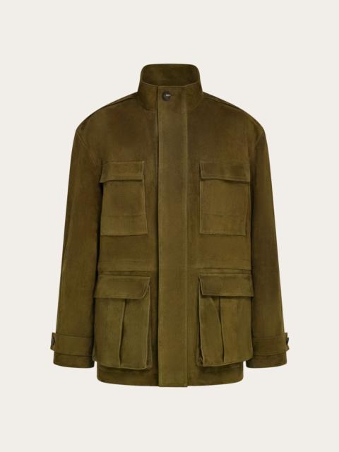 FERRAGAMO Suede safari jacket