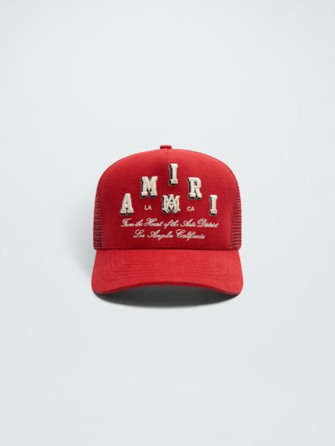 AMIRI AMIRI VARSITY TRUCKER HAT