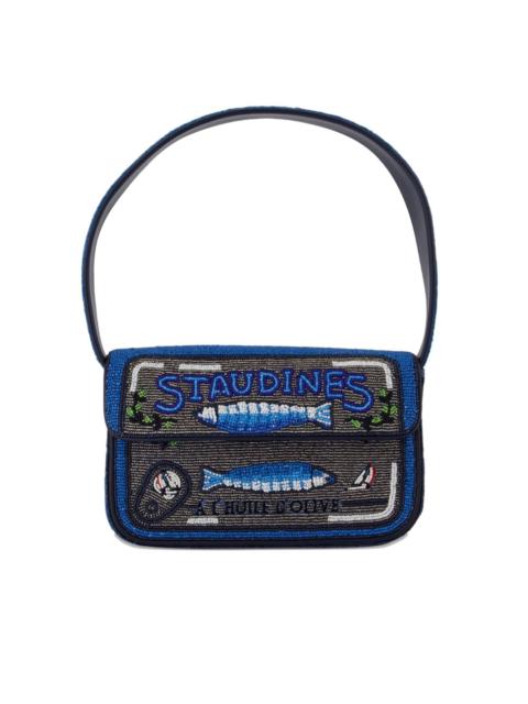 STAUD Tommy beaded fish-motif shoulder bag