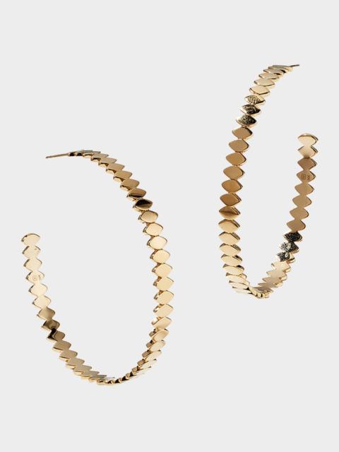 SYDNEY EVAN 14k Yellow Gold Marquise Large Hoop Earrings