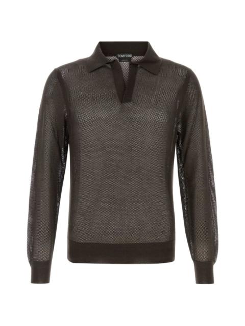 TOM FORD long-sleeved mesh T-shirt