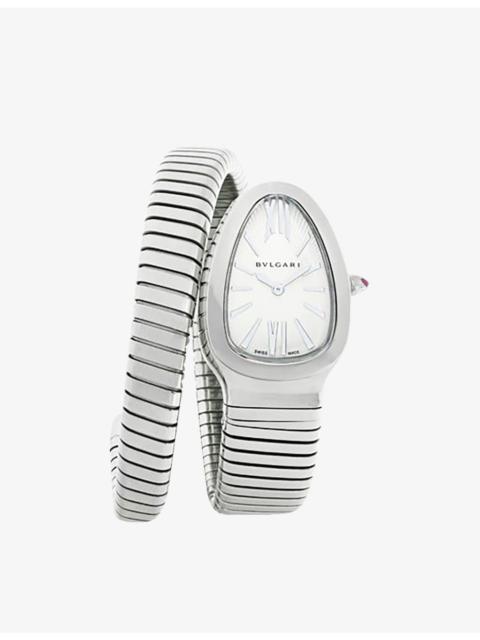 BVLGARI SP35C6SS.1T/L Serpenti Tubogas large stainless-steel quartz watch
