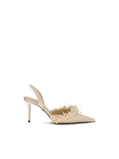 MACH & MACH pearl slingback pumps